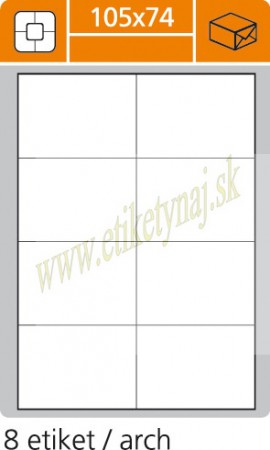 Print etikety biele PLUS 105x74 mm A/4 1000 hárkov